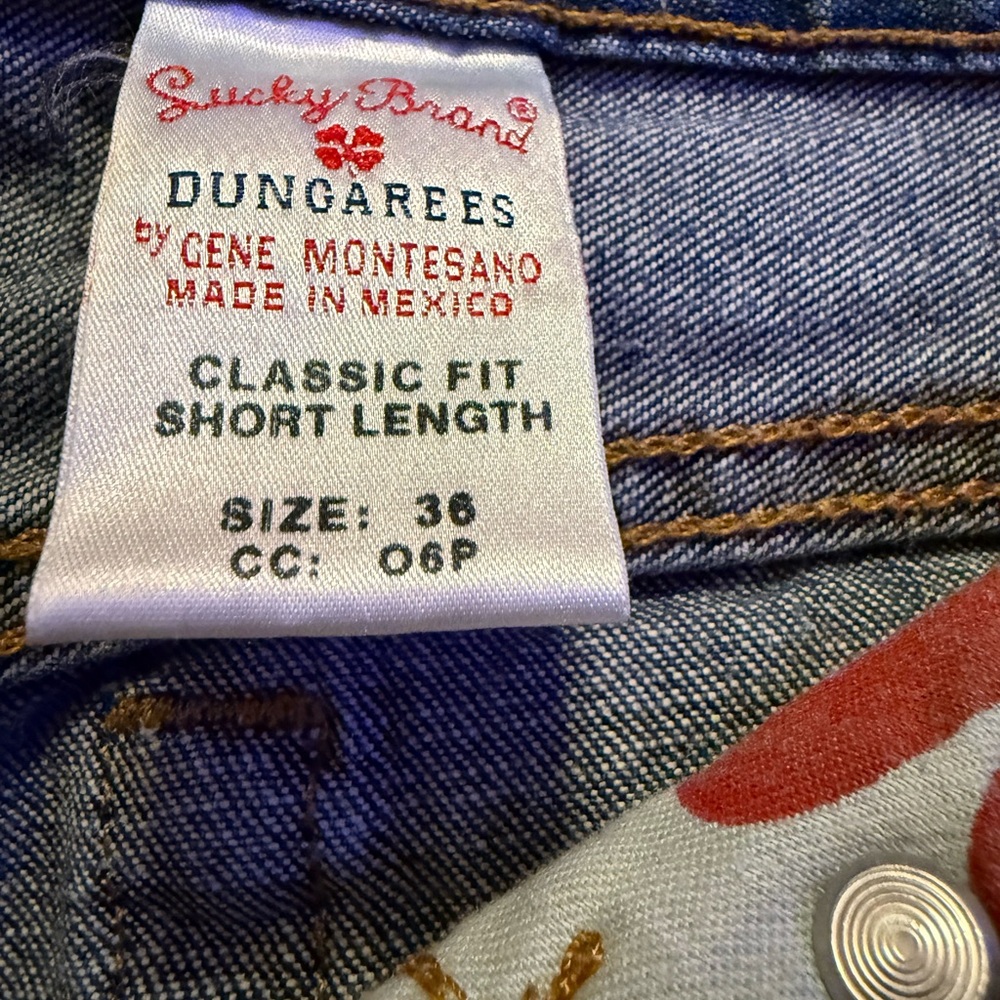 Lucky Brand Blue Denim Jeans with Gold Stitching